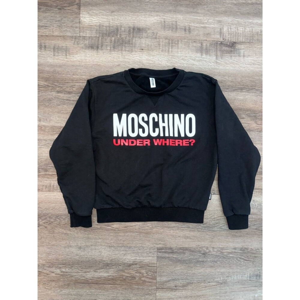 Moschino, Moschino "Under Where?" Sweatshirt Black Size XS NWT
